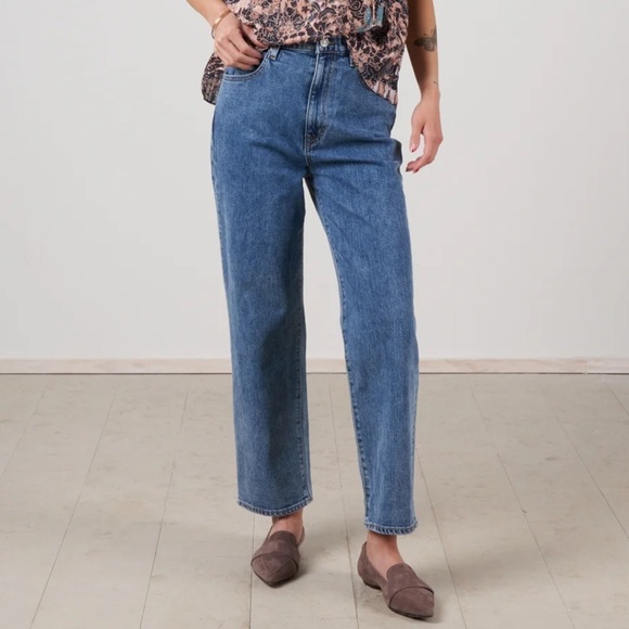 SLVRLAKE London Crop Straight Leg Jeans King Canyon Wash Size 30 - Picture 4 of 17